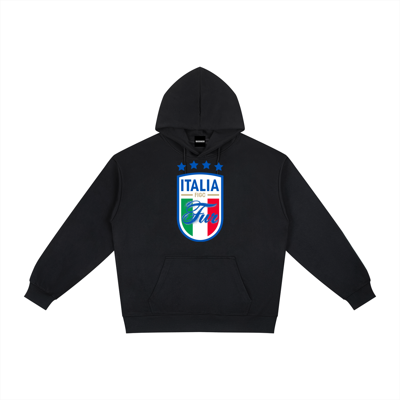 ITALY FUR BLACK HOODIE